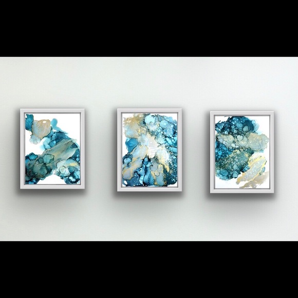 “ATLANTIS” Abstract Alcohol Ink painting! - Picture 3 of 6